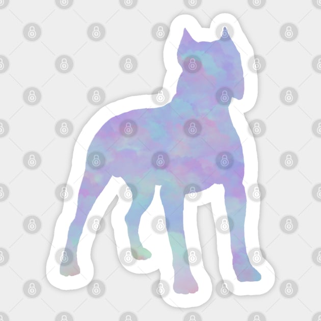 Pastel Rainbow Cane Corso Dogo Pitbull Sticker by TrapperWeasel